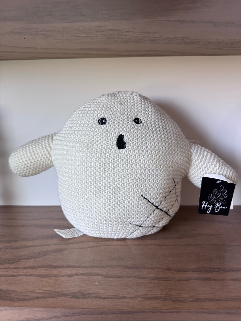 Hallow Home Waffle Knit Weighted Ghost Plush/Pillow w Spider and Web Summerween